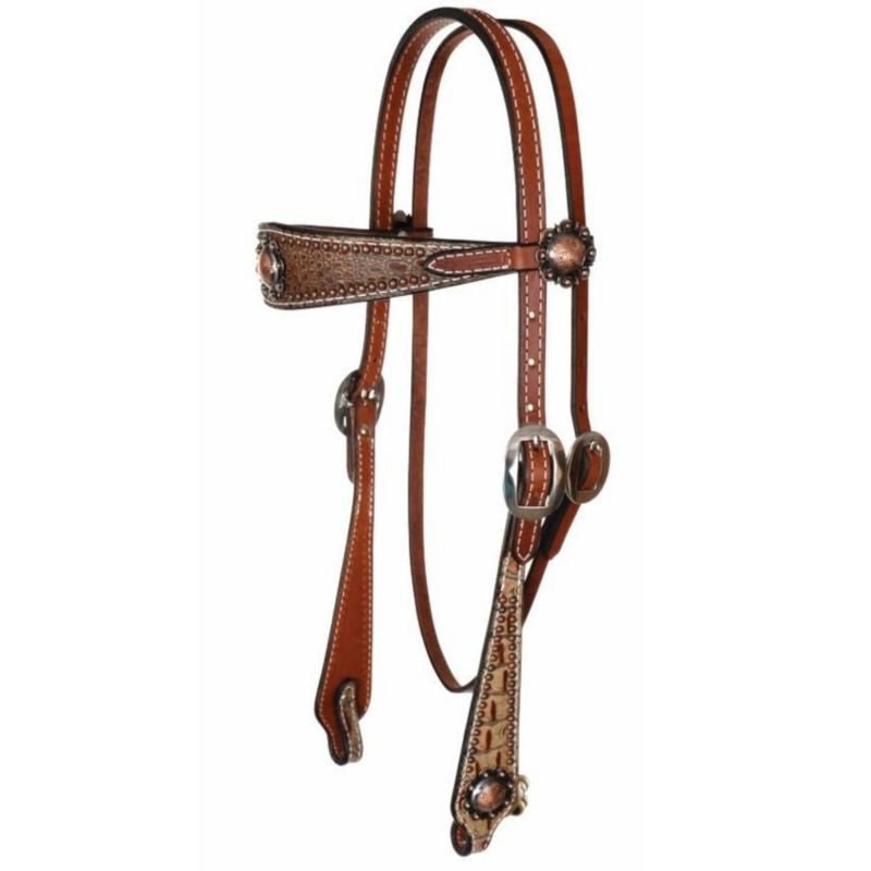 Sure Fit Copper Berry Browband Headstall Brn