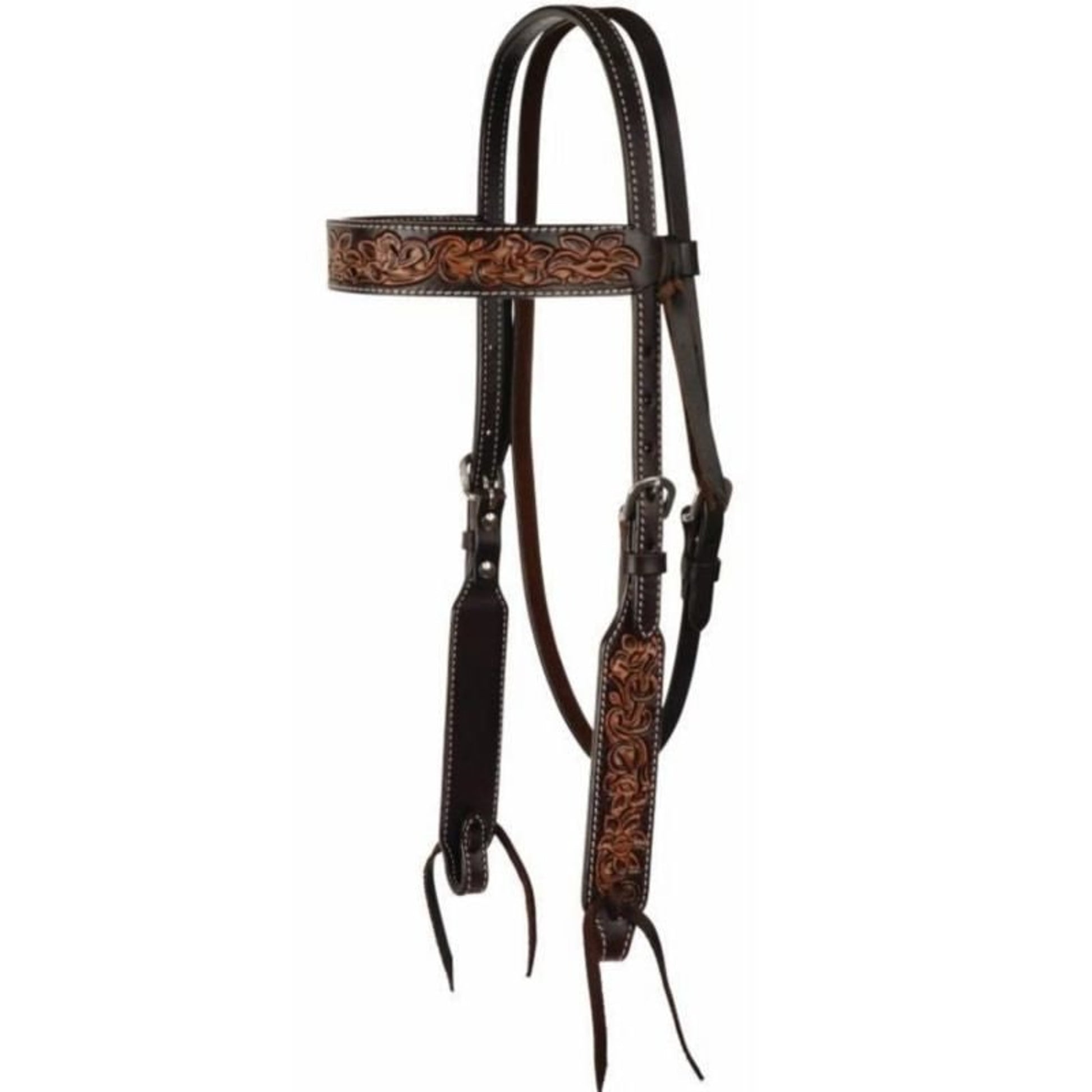 Circle Y Floral Painted Inlay Browband Headstall