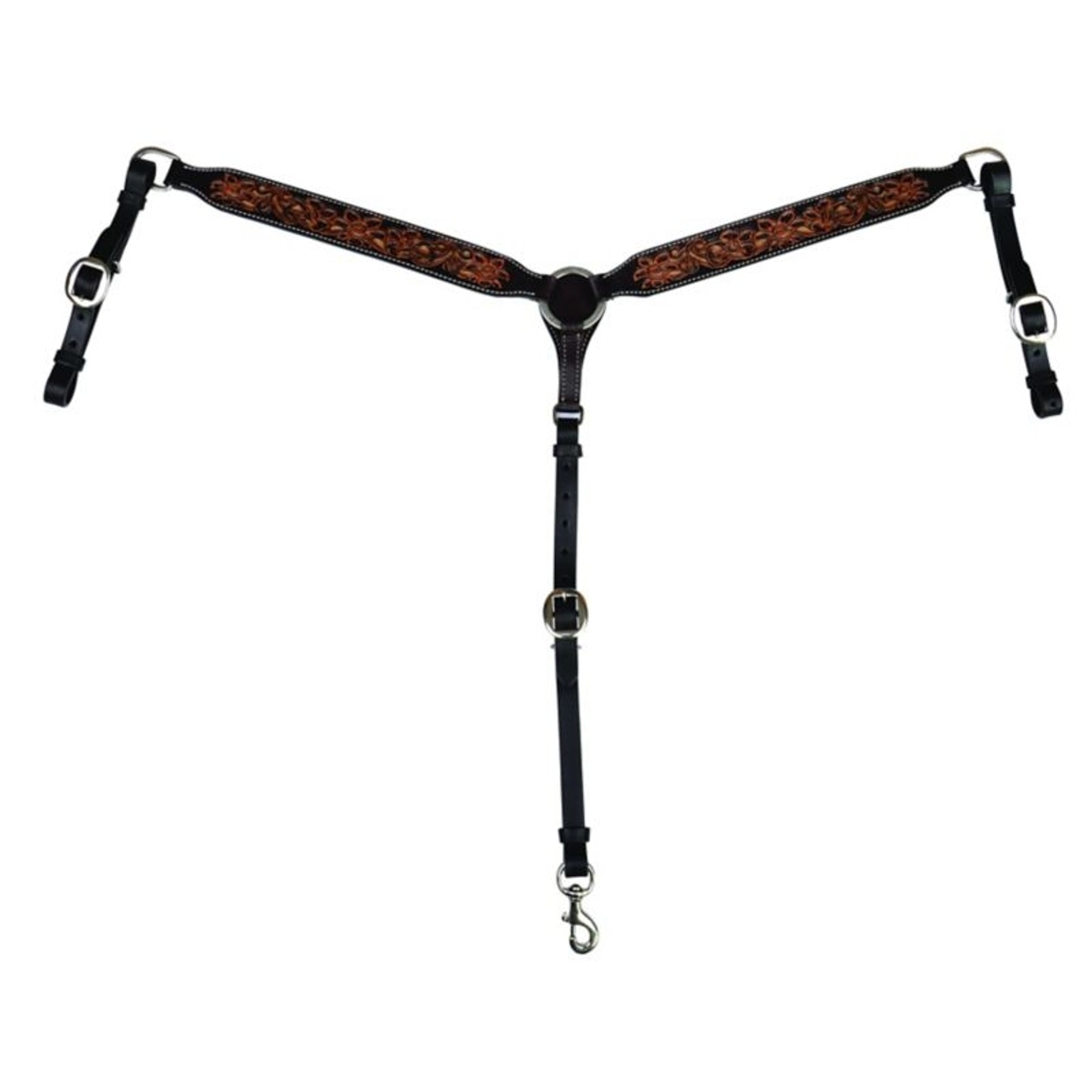 Circle Y Multi-Tone Filigree Breastcollar Brn