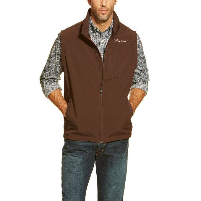 Ariat Mens Vernon Softshell Vest XL Coffee Bean