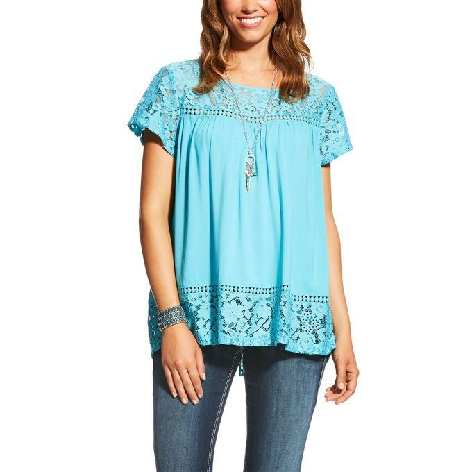 Ariat Ladies Adeline Top - Snow White Medium Maui