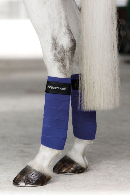 Horseware Fleece Bandages 4 Pack Charcoal/Aqua
