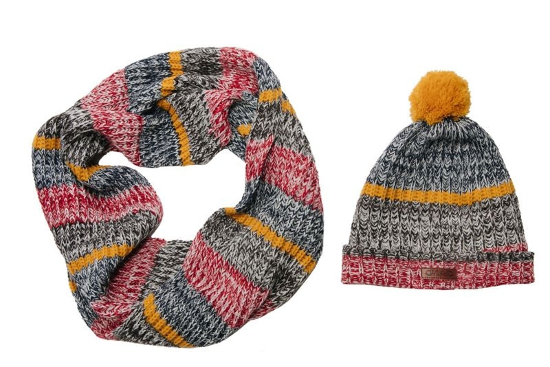 Horseware Knitted Hat and Snood Navy Mlange
