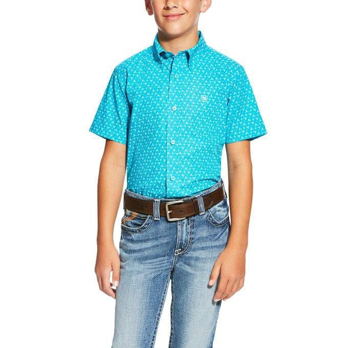 Ariat Boys Nail Head Pattern Tab Belt / Buckle Sm
