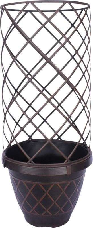 Lacis Trellis Planter 15IN Brown