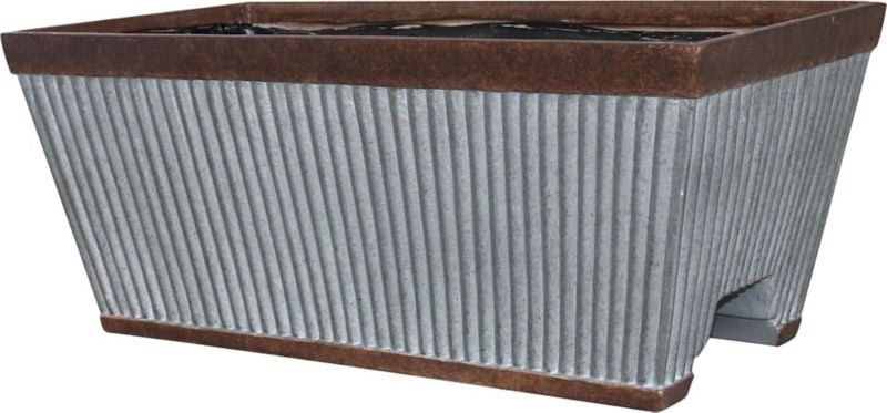 Westlake Deck Rail Planter 12 inch Galvanized