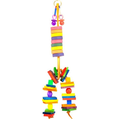 Happy Beaks Wooden Spoon with Bagel Blocks/Beads LG