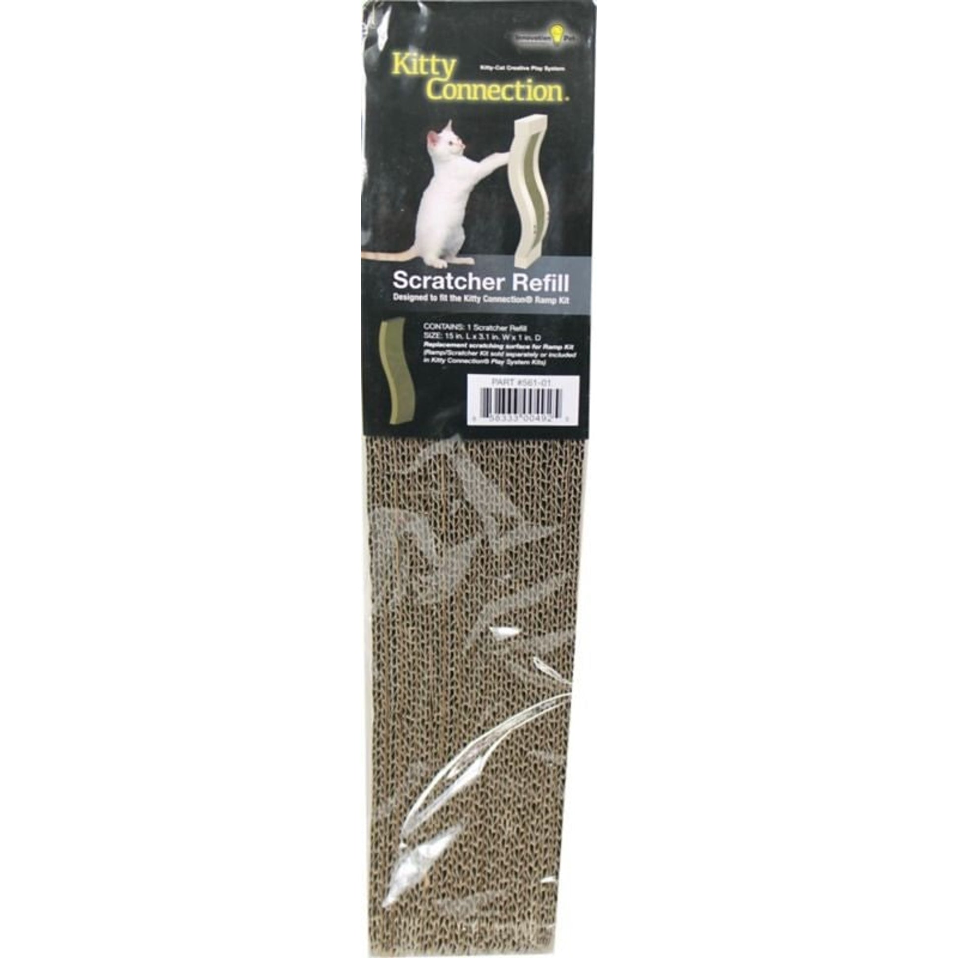Kitty Connection Corrugate Replace Scratcher Brn