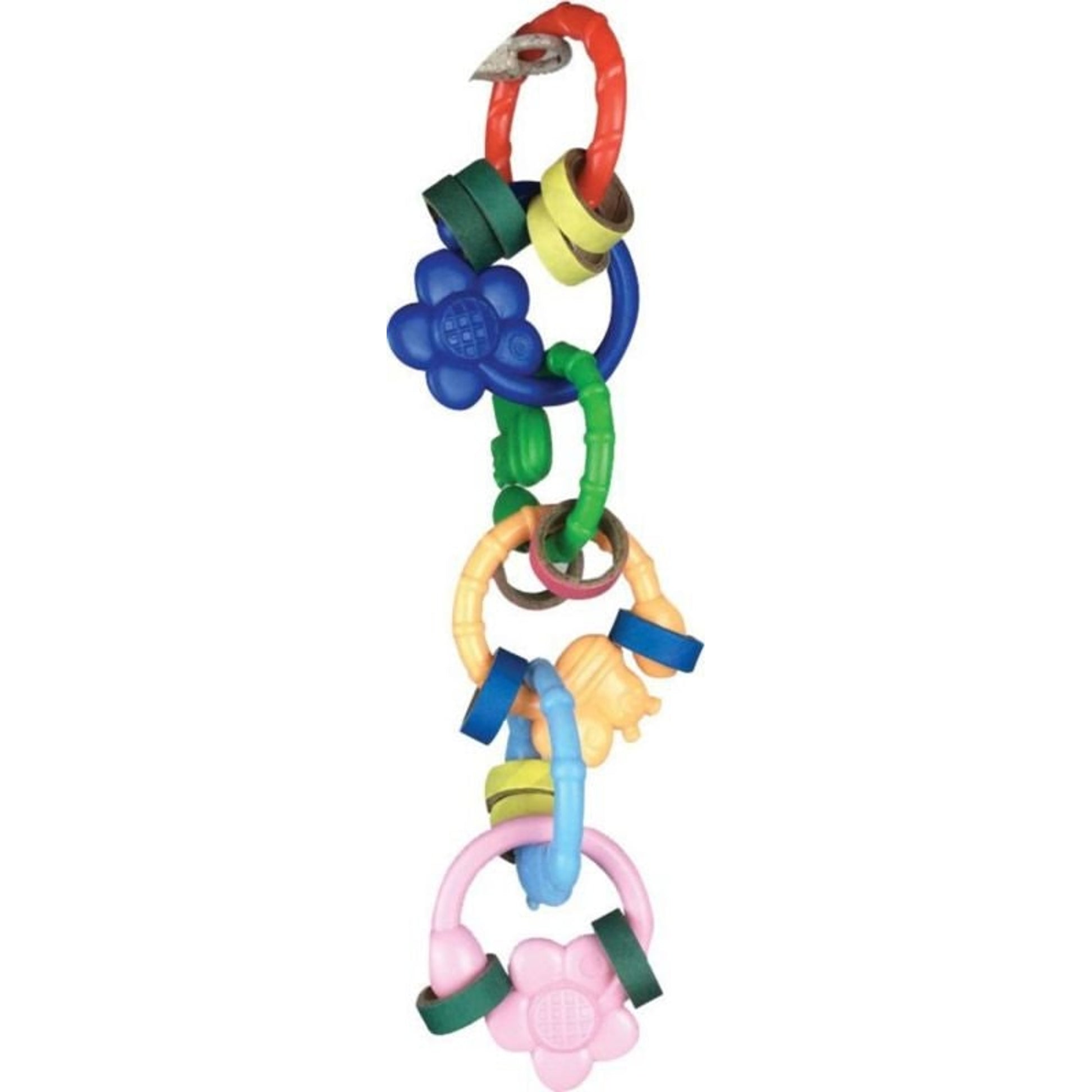 Happy Beaks Flowerringz Bird Toy 10X3X3inch