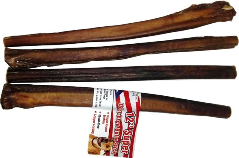 USA Odor-Free Super Bully Stick 12inch Natural