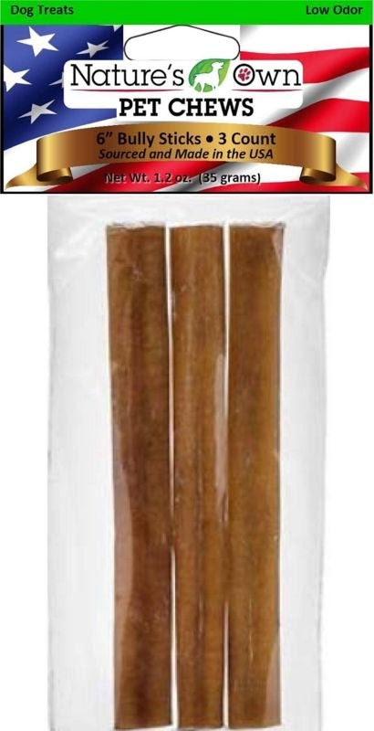 Natures Own Usa Low Odor Bully Sticks Dog Chew