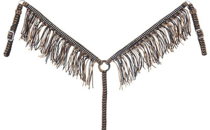 Tough1 Mini Fringe Breast Collar with Crystl