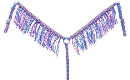 Tough1 Mini Fringe Breast Collar with Crystl