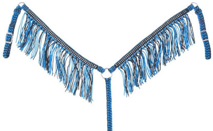 Tough1 Mini Fringe Breast Collar with Crystl