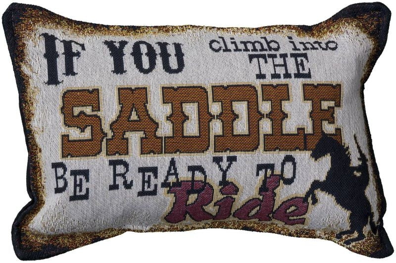 Gift Corral Climb Into the Saddle Throw Pillow