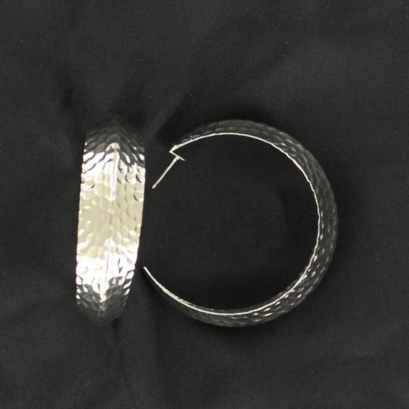 Hammered Hoop Earrings