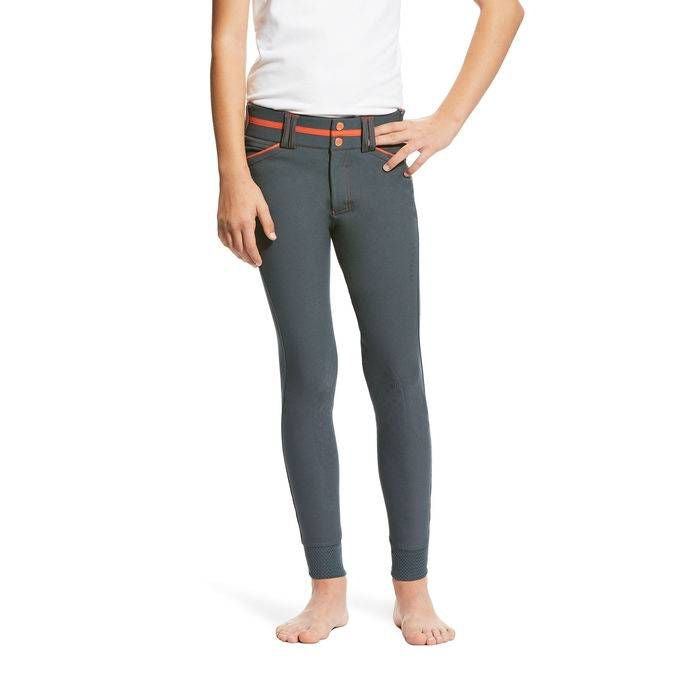 Ariat Kids Heritage Elite Grip KP Breech 7R Gray