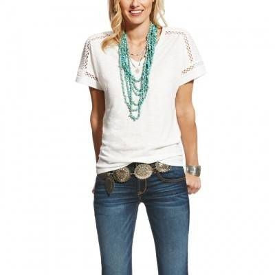 Ariat Ladies Joie Tee Snow White X-Large