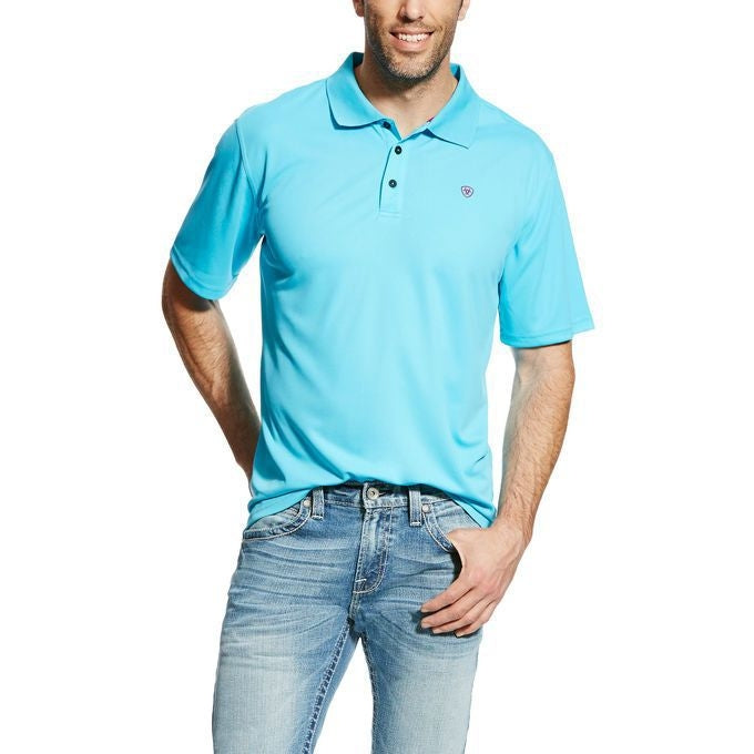 Ariat Mens Tek Polo XXXL Blue Atoll