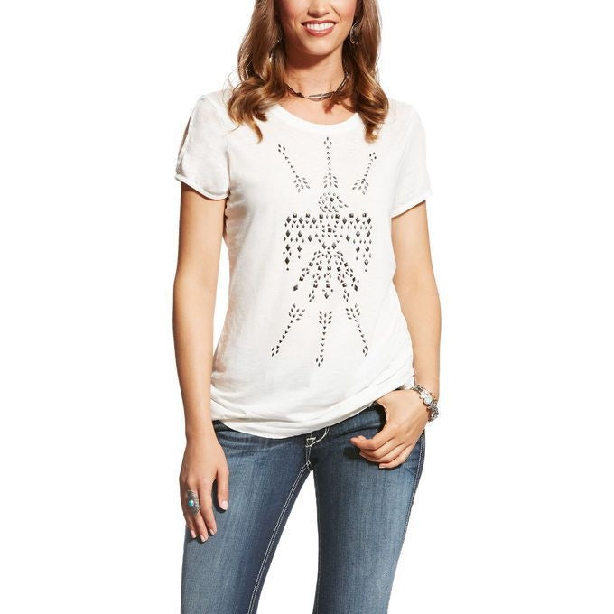 Ariat Ladies Aztec Tee XX-Large Egret