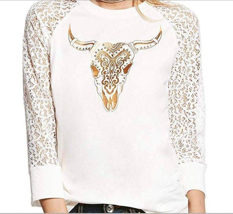Ariat Ladies Taken Tee Snow White Small