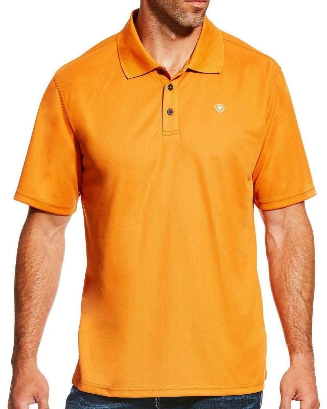 Ariat Mens Tek Polo Texas Orange Medium