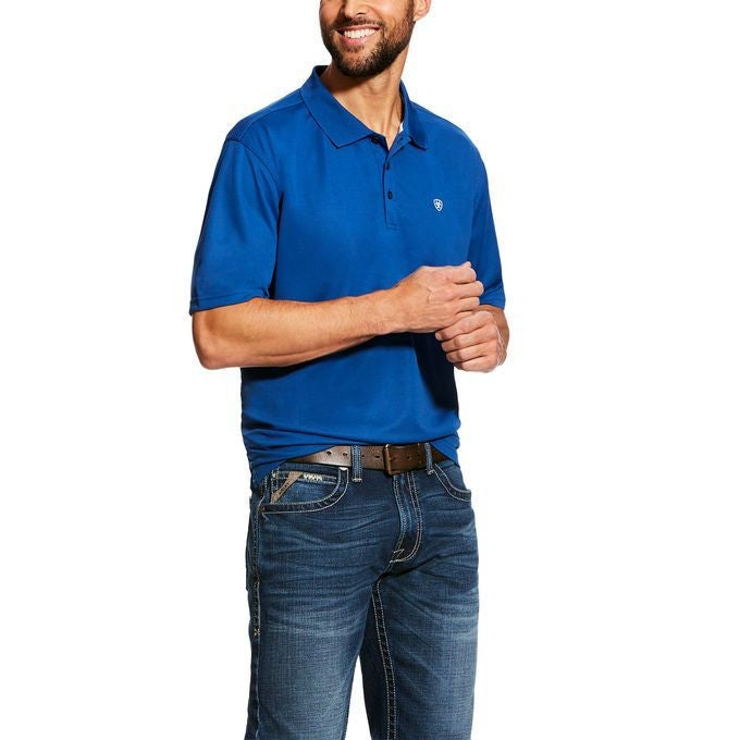 Ariat Mens Tek Polo LG Blue Quartz