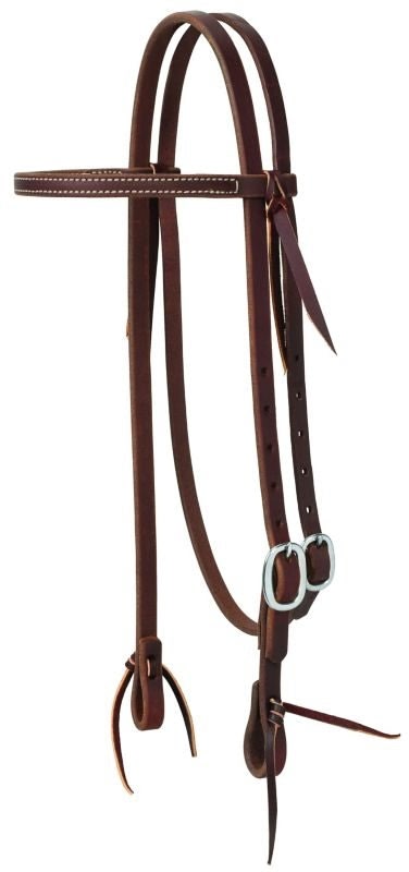 Weaver Working Straight Stainless Headstall 5/8in