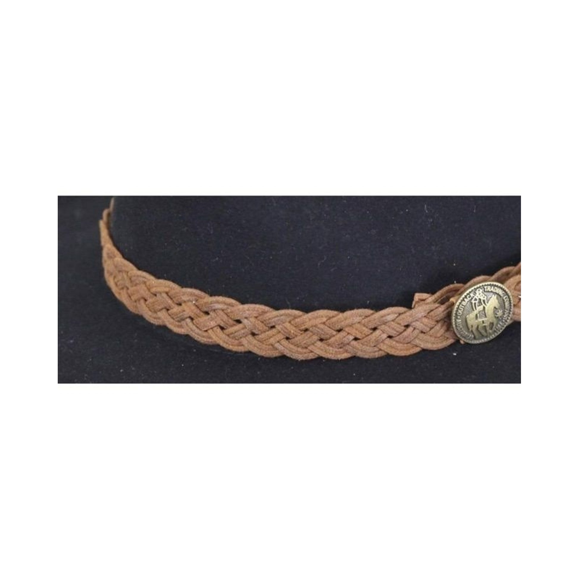 Outback Trading Braided Leather Hat Band- OT22 Bro