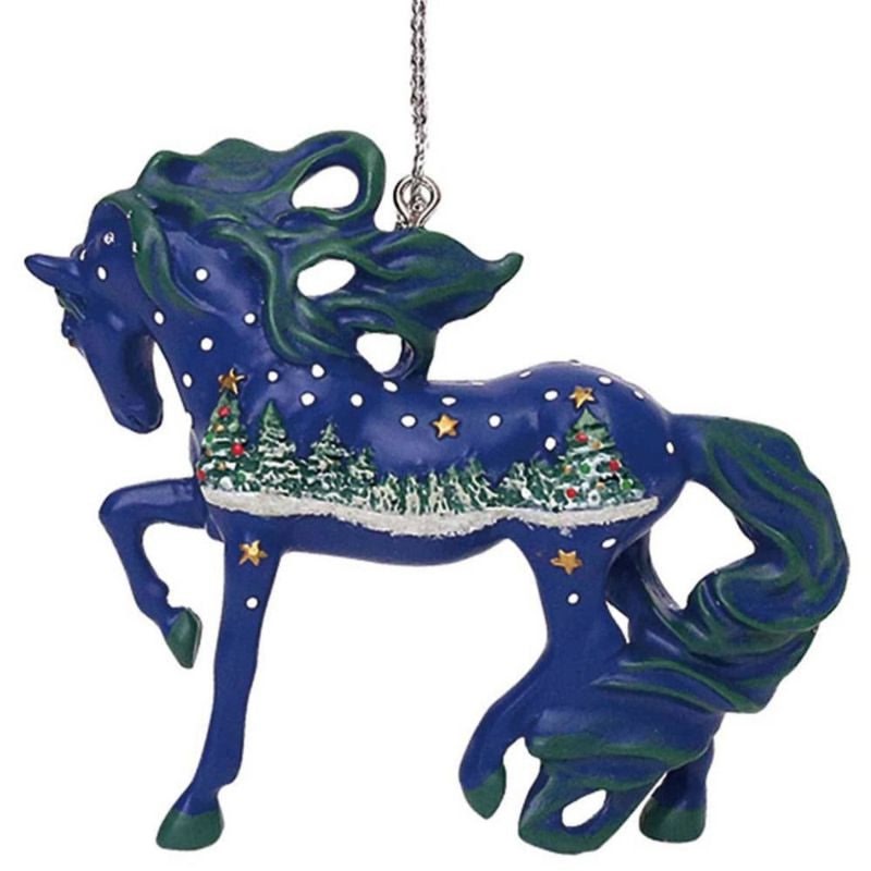 Painted Ponies White Christmas Ornament