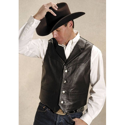 Roper Mens Nappa Notch Collar Vest XL Brown
