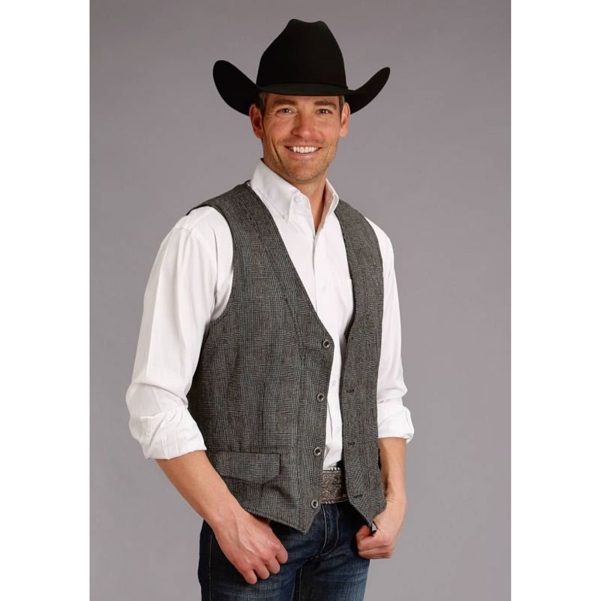 Stetson Mens Wool Blend Vest LG Grey