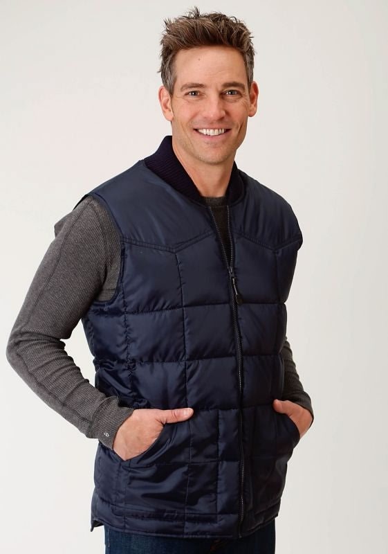Roper Mens Rangegear Down Vest LG Navy