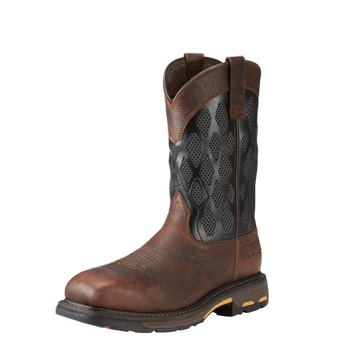 Ariat Men Workhog Venttek Matrix 14D Brown Ruddy