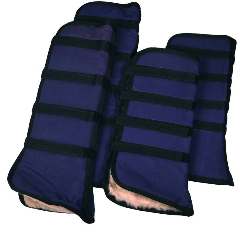 Canvas Shipping Boots With Fleece Lining Hrs Nvy