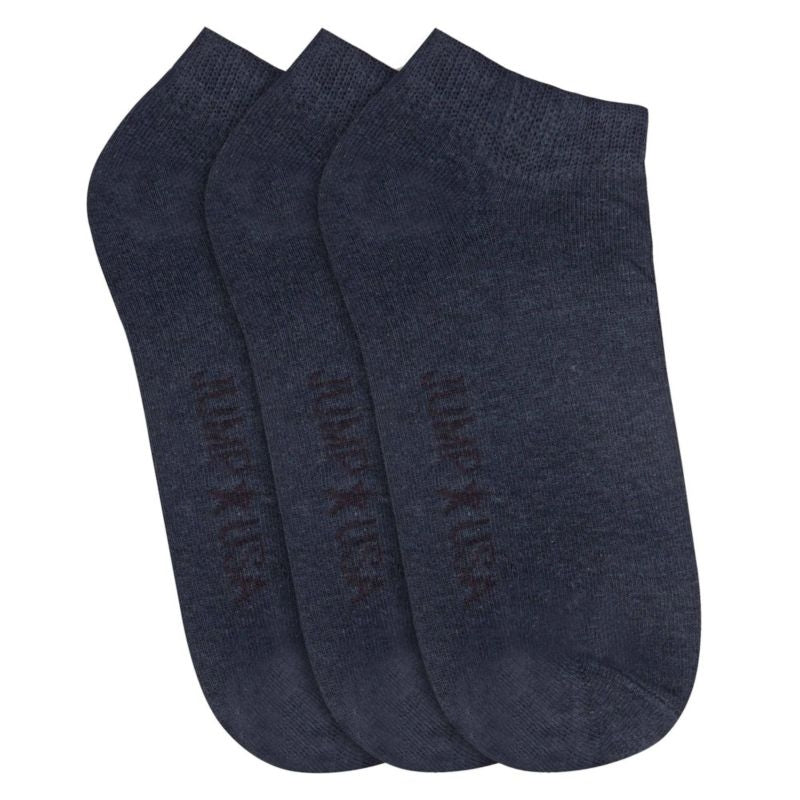 JumpUSA Cotton 3 Pack Socks Mens Nvy