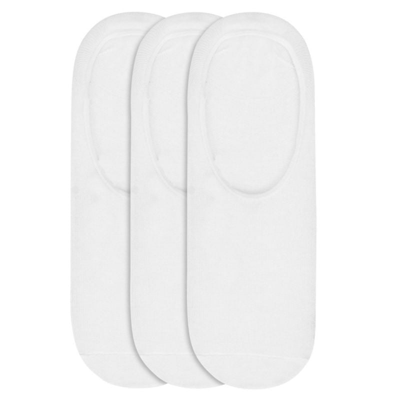 JumpUSA Cotton 3 Pack Socks Ladies Wht