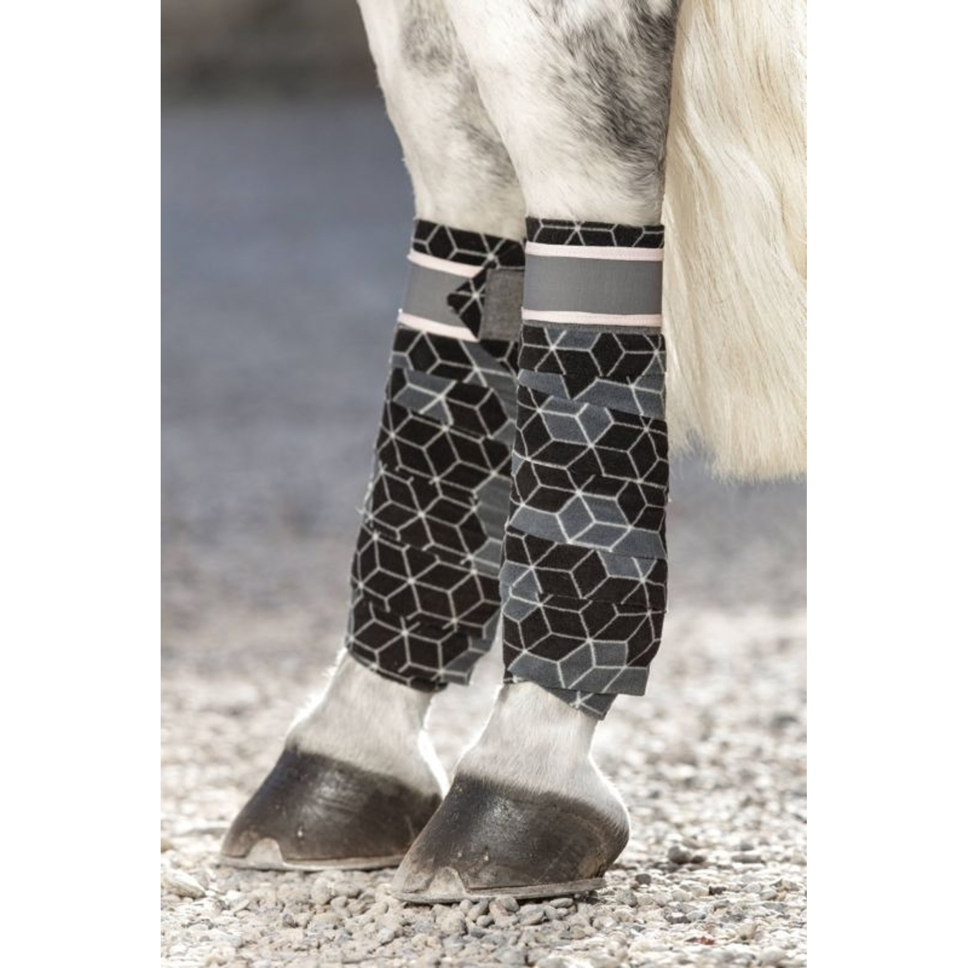 Horseware Fleece Bandages 4 Pack Charcoal/Aqua