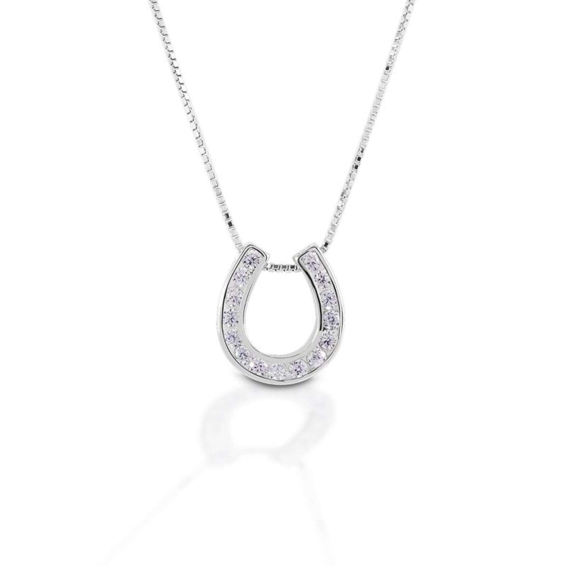 Kelly Herd Single Horseshoe Necklace Sterling Silv