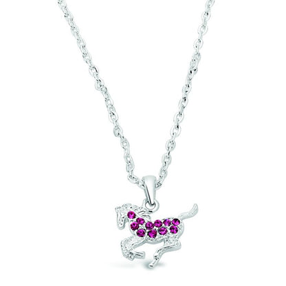 Kelley Kids Galloping Horse Necklace 16in