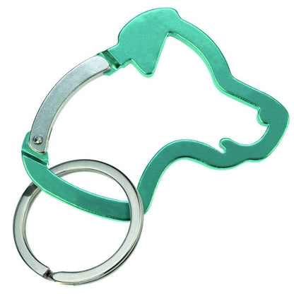 Kelley Dog Carabiner Keychain Aqua