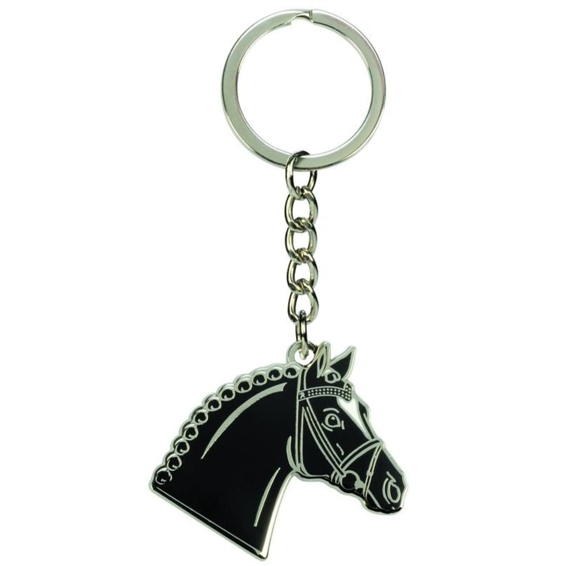 Kelley Horsehead with Bridle Keychain Black