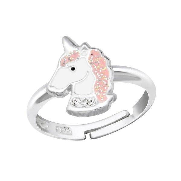 Kids Adjustable Unicorn Head Ring