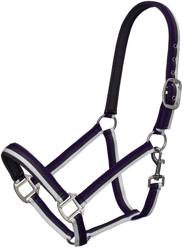 Tough1 Striped Nylon Halter w. Padding