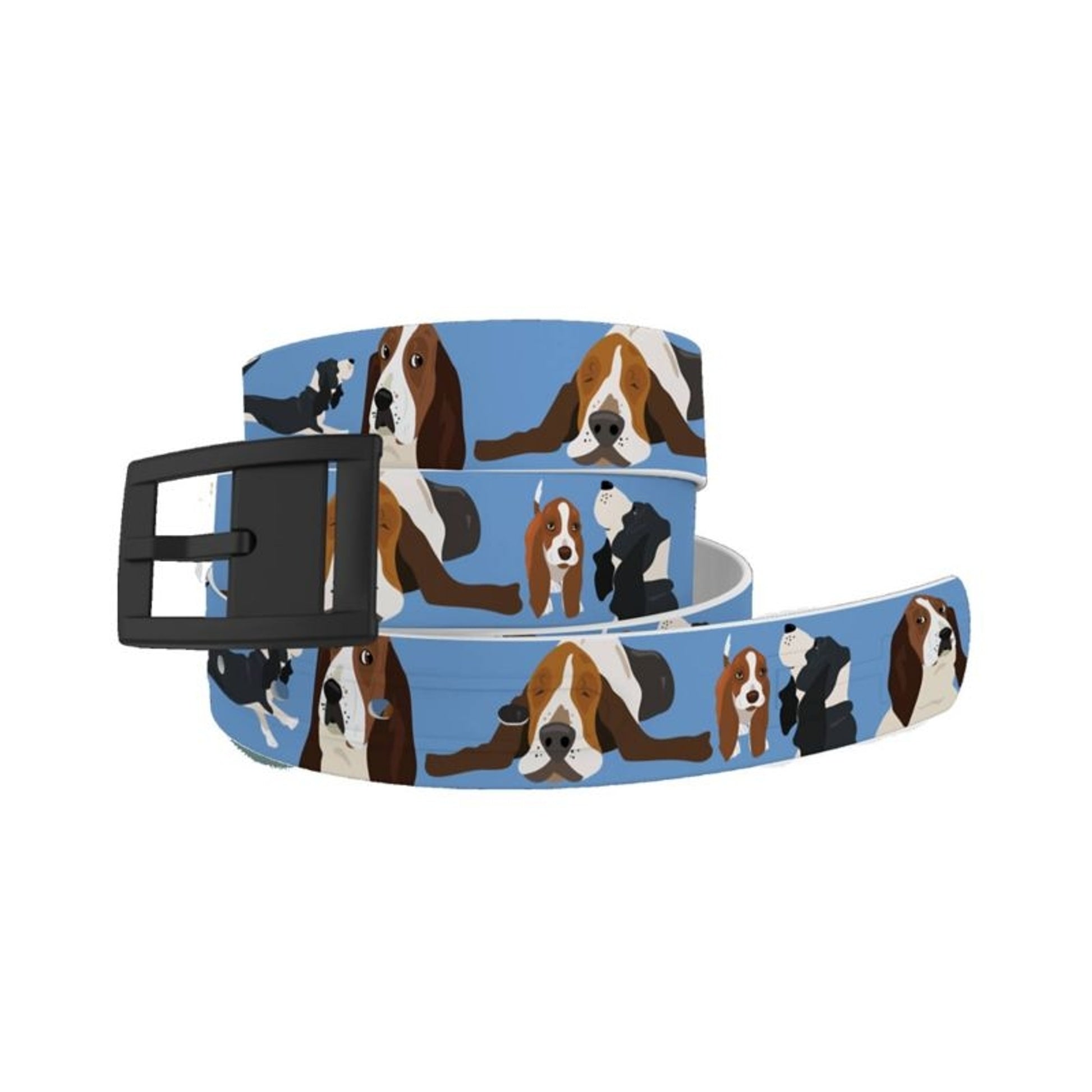 C4 Belt Basset Hounds Belt with Black Buckle Combo