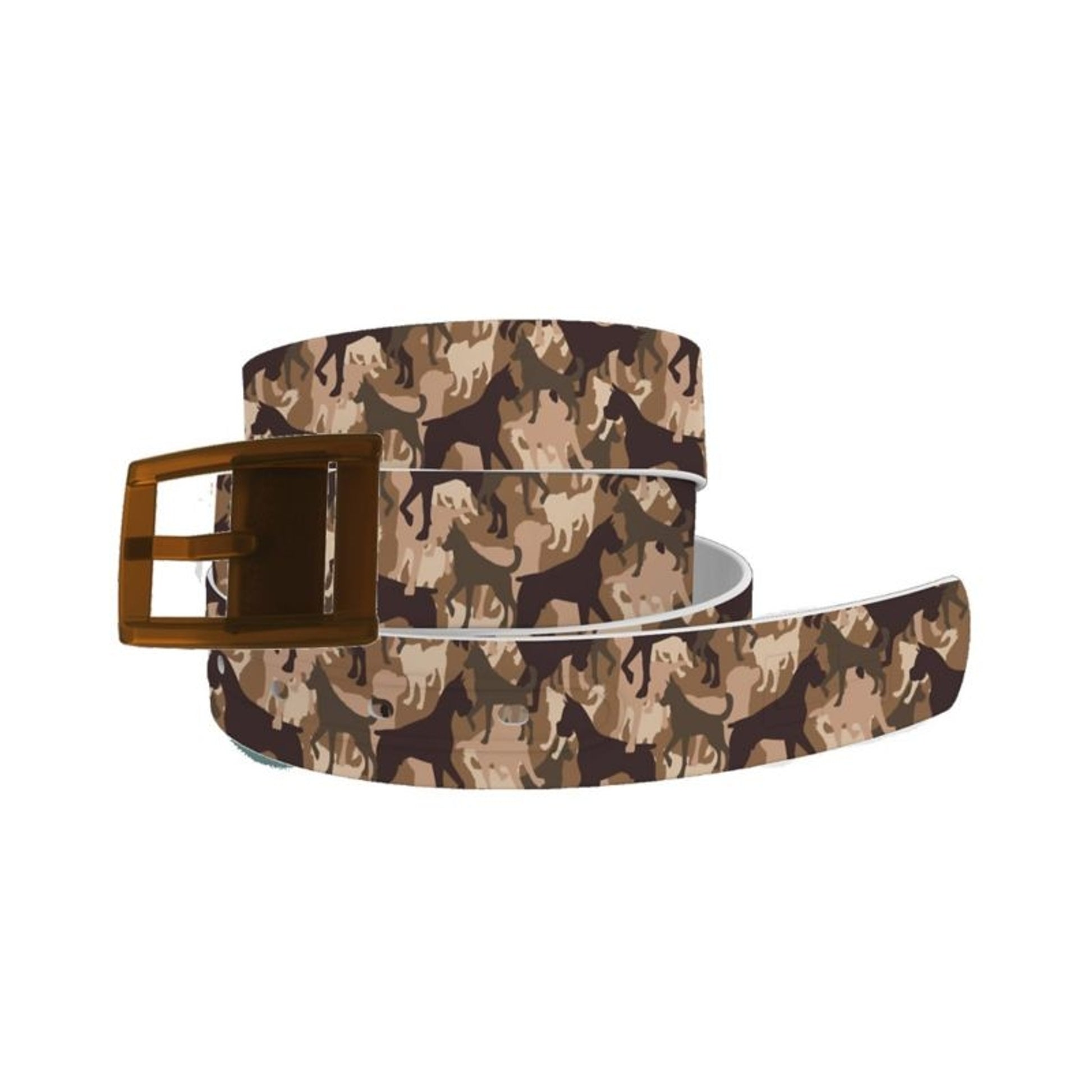 C4 Belt Dog Camo Desert Belt with Brown Buckle Com