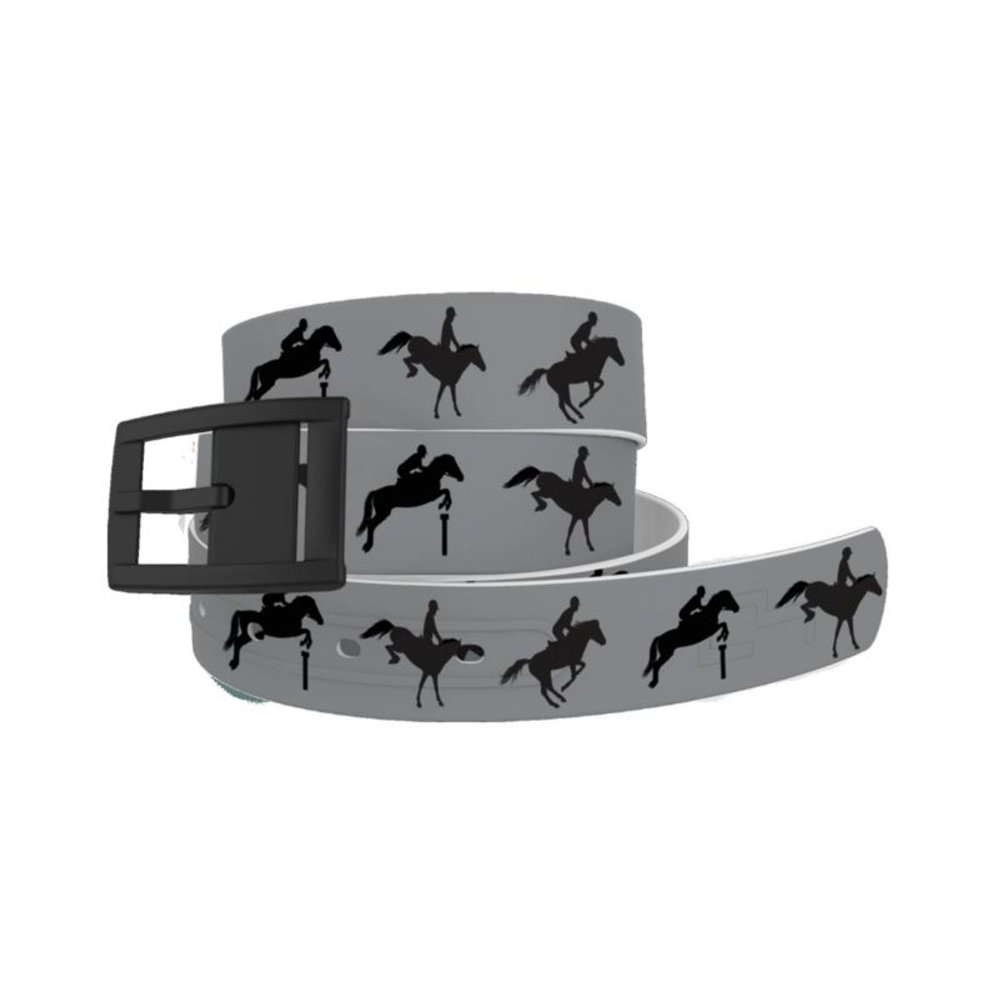 C4 Belt EQ Jump Grey Belt with Black Chrome Buckle