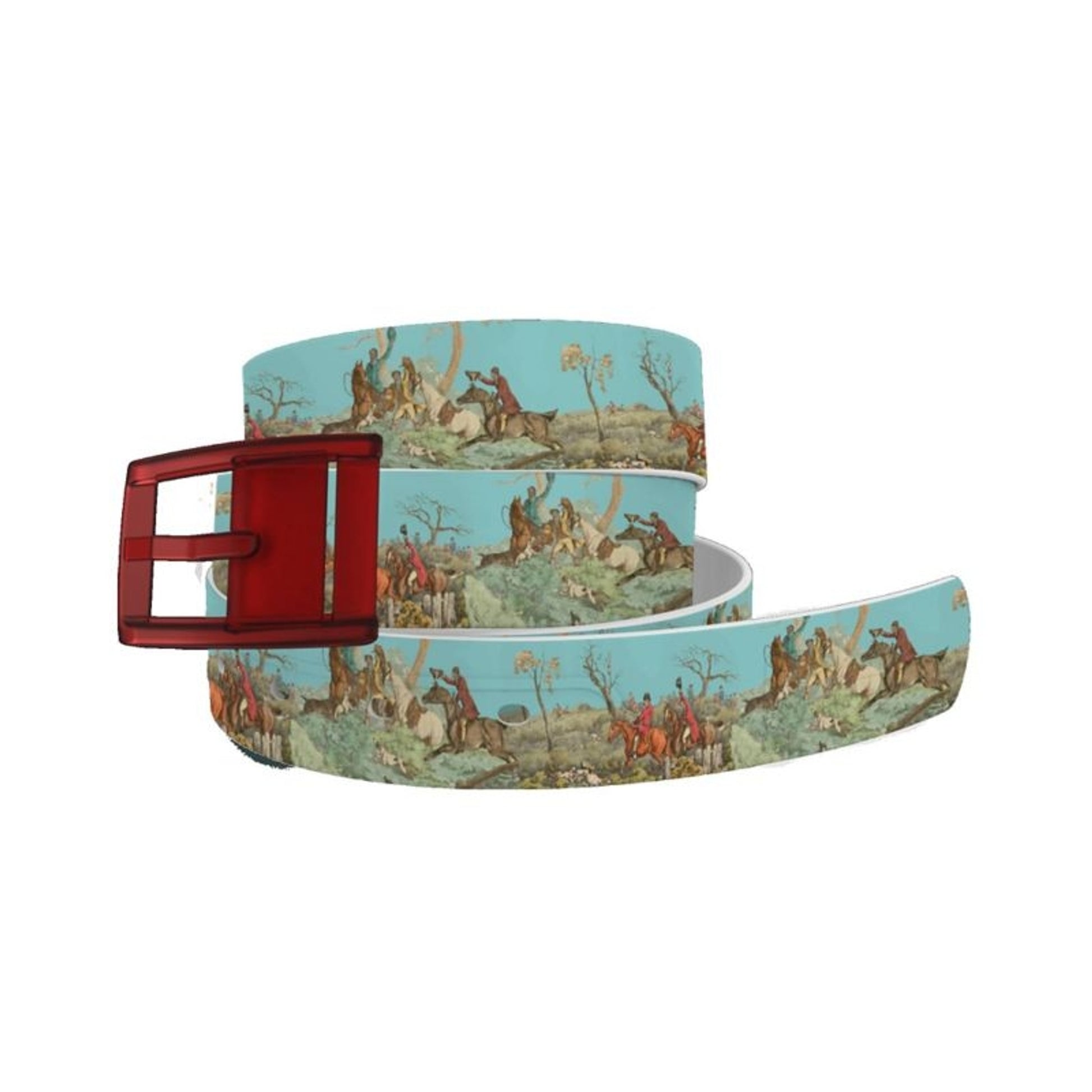C4 Belt Fox Hunt Belt with Maroon Buckle Combo One