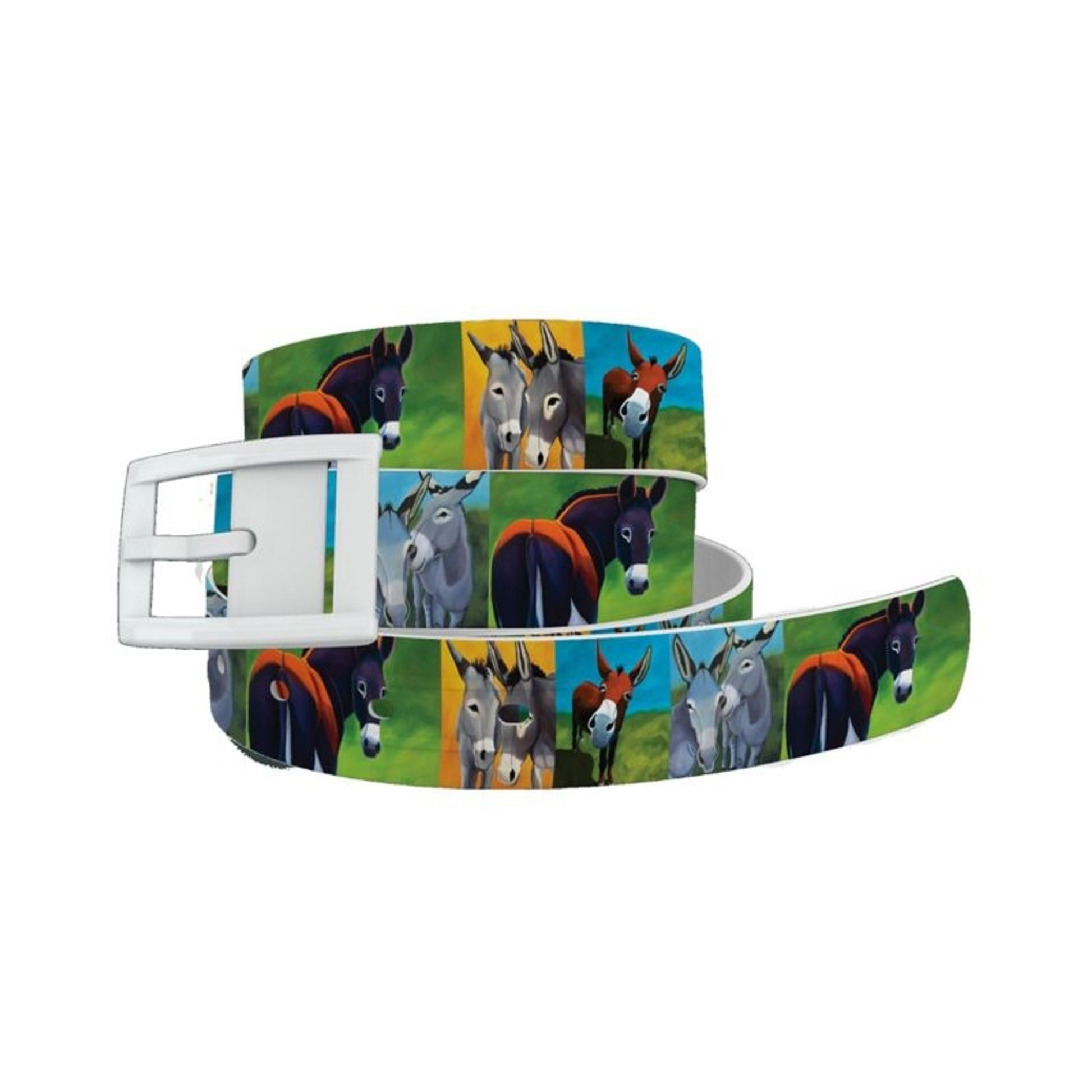 C4 Belt LAW Donkey Adoration Belt with White Buckl