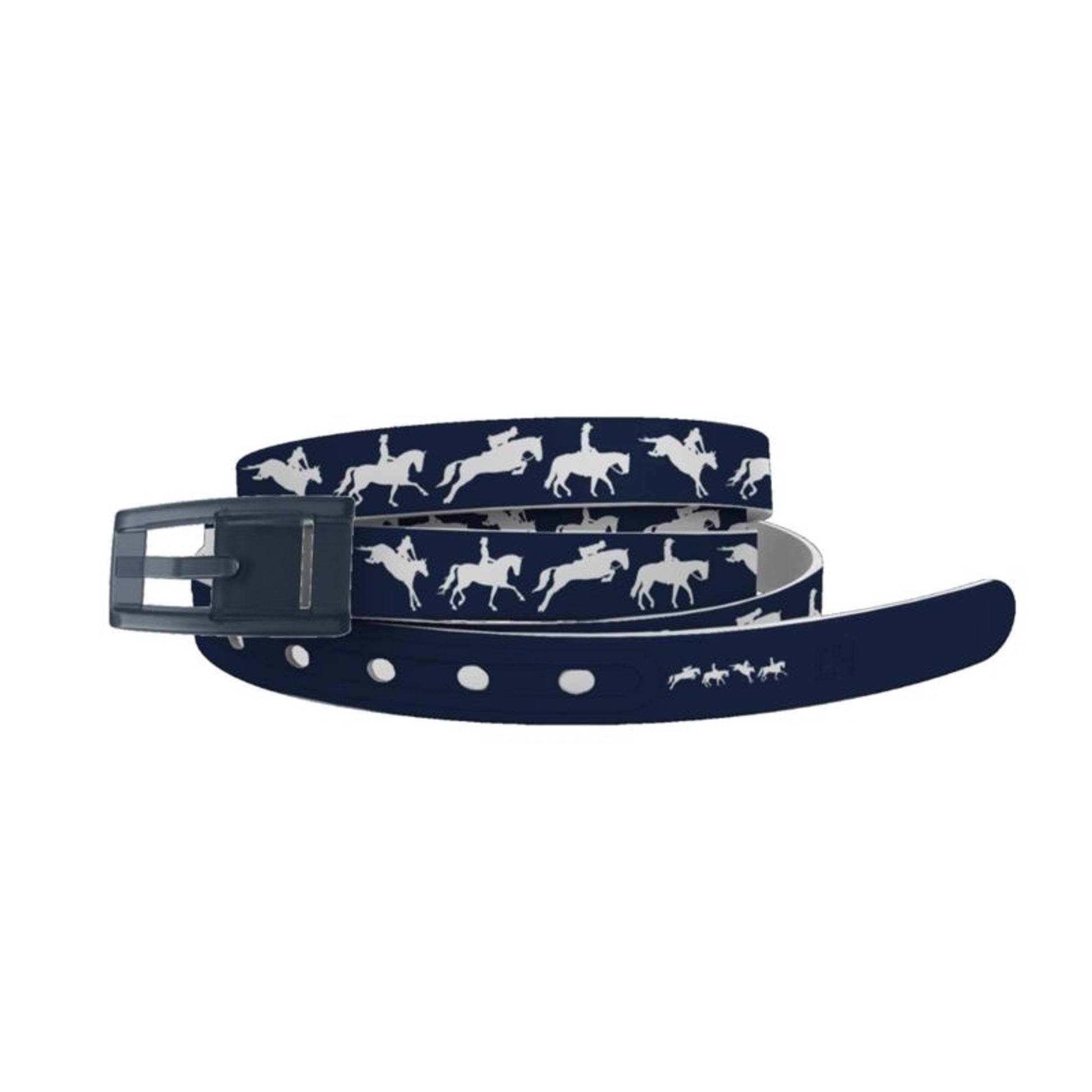 C4 Belt Skinny C4 Equestrian Navy Belt with Navy B